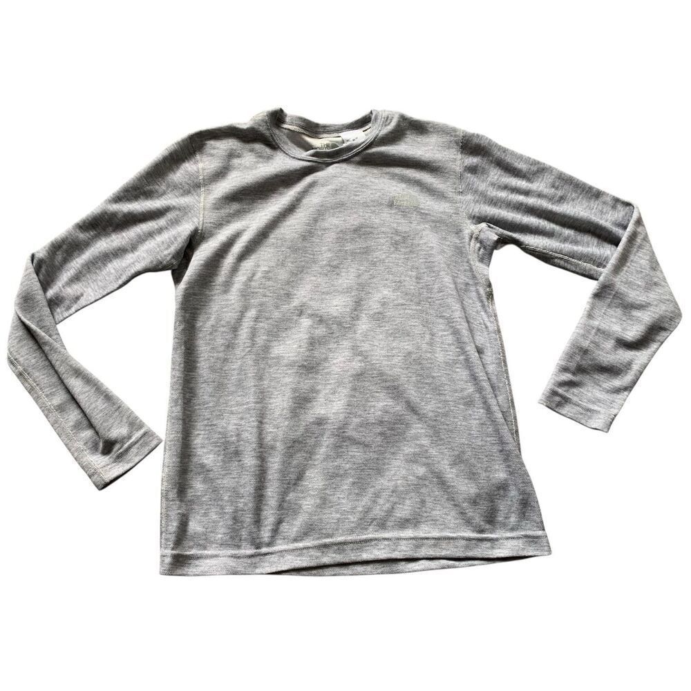 THE NORTH FACE gray POLY CREW BASE LAYER SHIRT TOP women’s sz M
